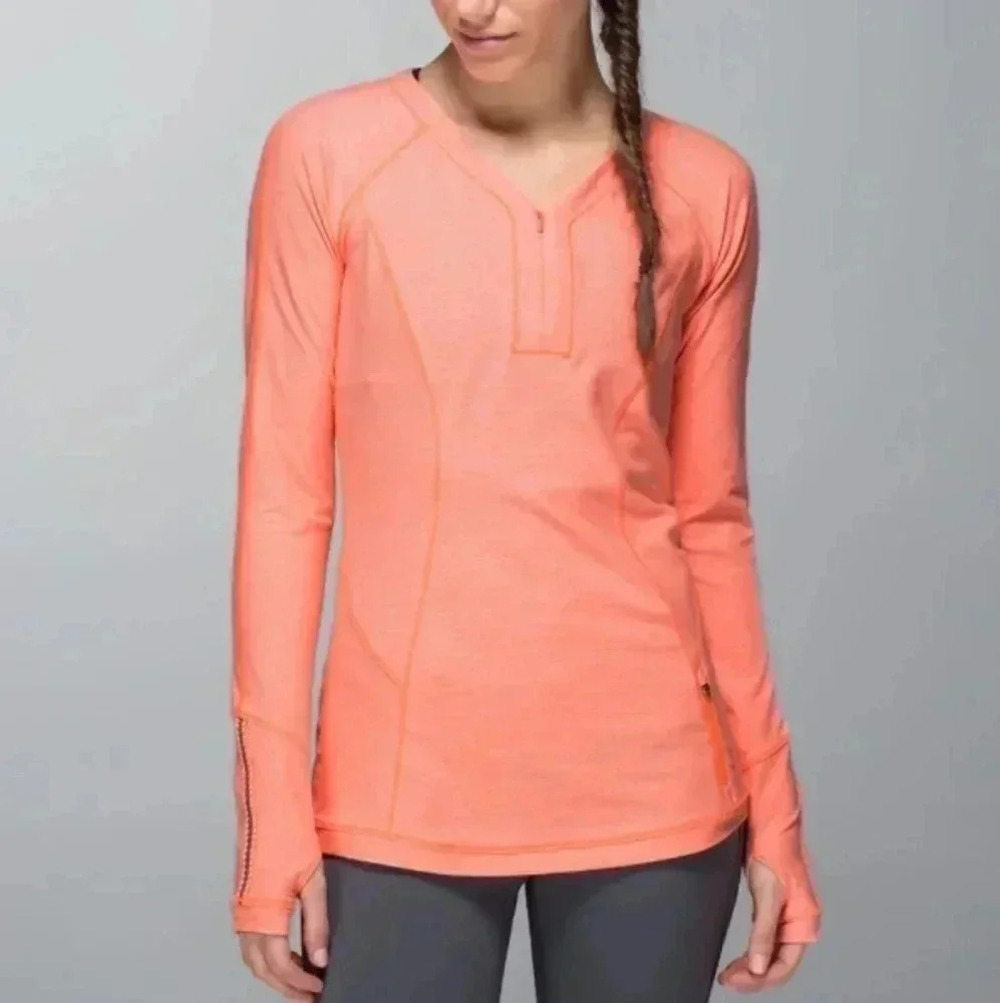 Lululemon Love Some Run Long SleeveHeathered Very Light Flare
